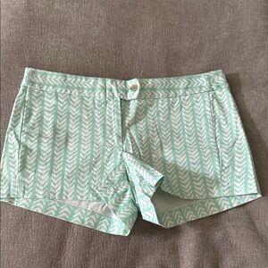 J. Crew Mint Green Patterned Women's Shorts